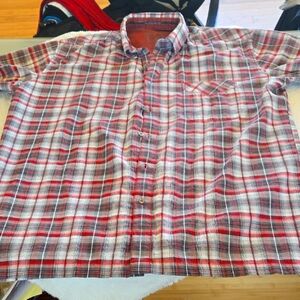 Kuhl Red and White Men's Casual Button Down Shirt